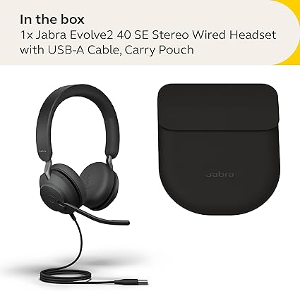 Jabra Evolve2 40 - USB-A MS Teams Stereo- Refurbished