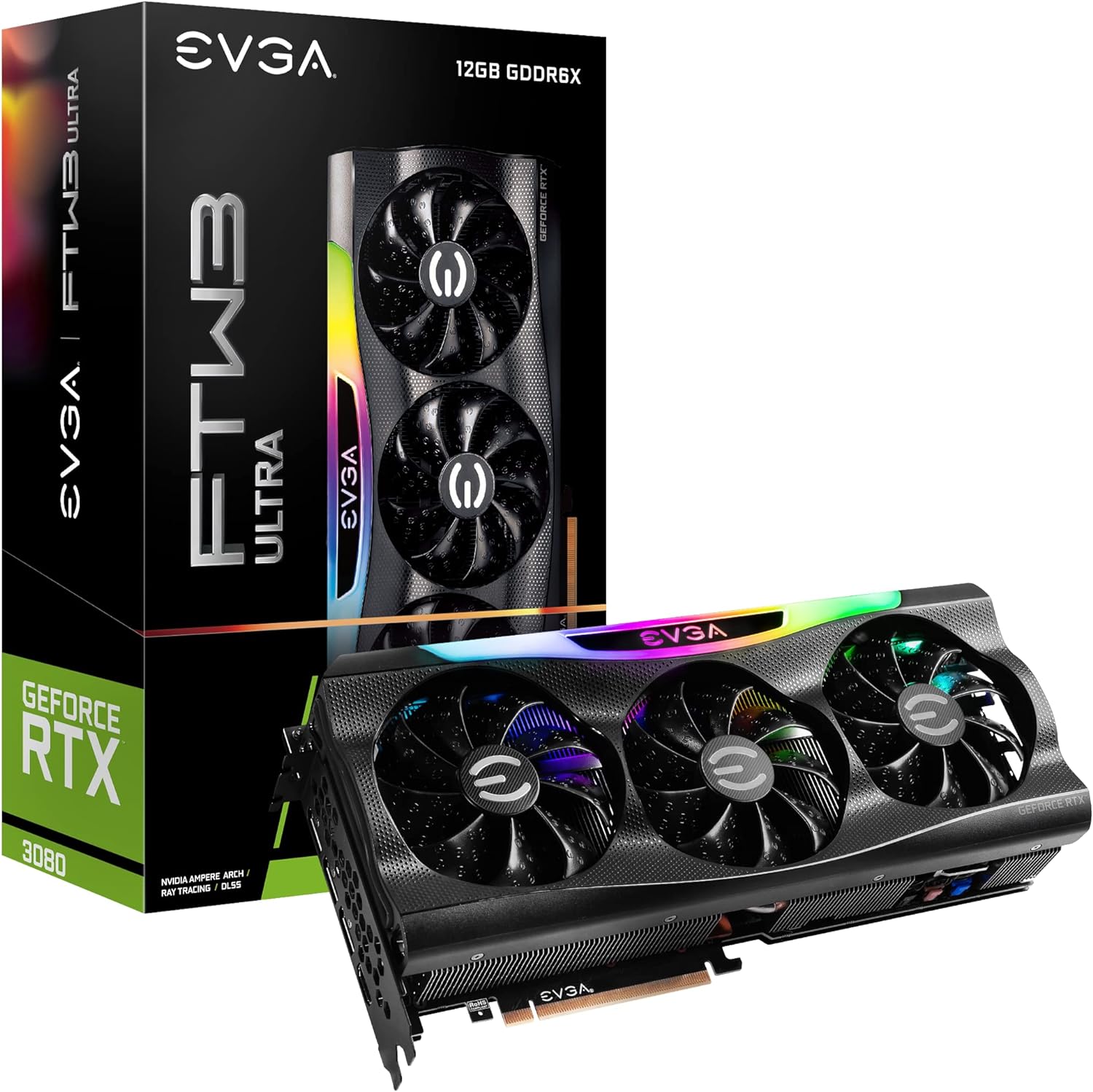 EVGA GAMING GeForce RTX 3080 Ti  (3xFAN)12GB GDDR6X, iCX3 Technology, ARGB LED, Metal Backplate, LHR