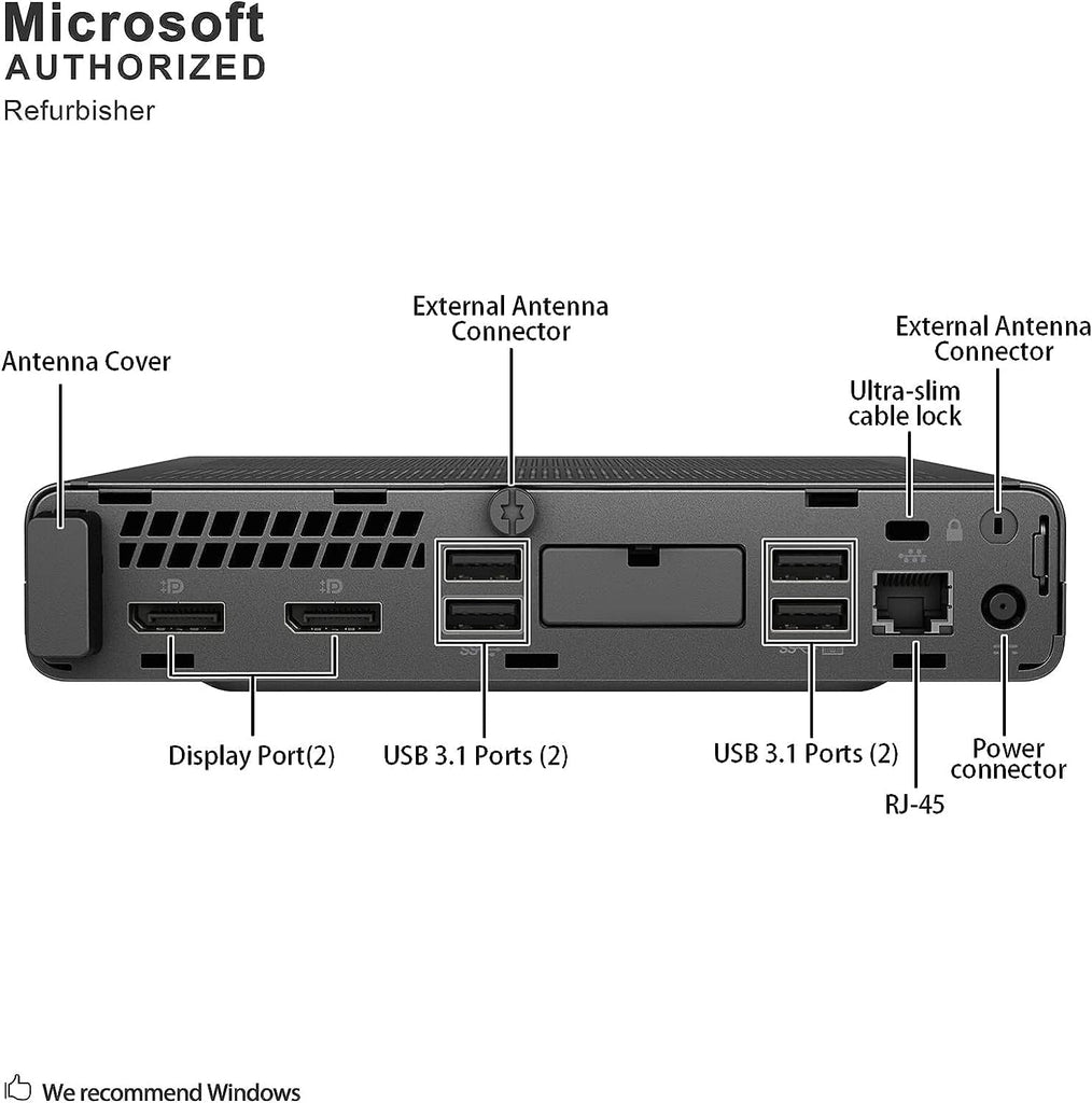 HP EliteDesk 800 G4 Tiny Business PC, Intel i5-8500T 3.5GHz, 16GB