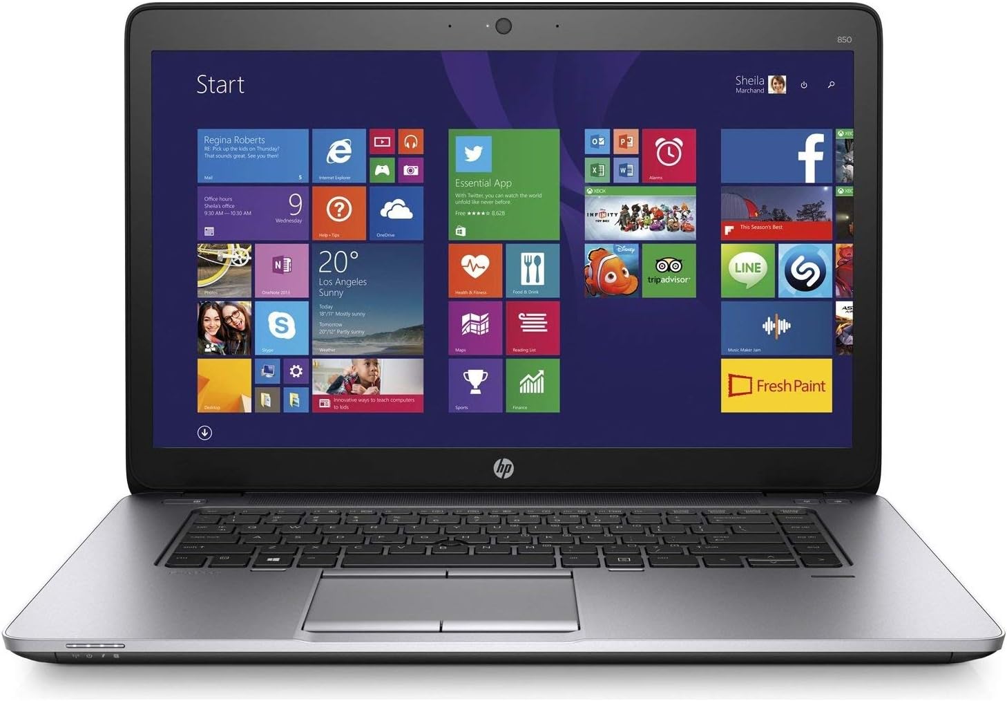 HP EliteBook 850 G2 15.6" - Intel Core i7-5600U (2 Core) 2.60GHz - 8GB- 256GB - Win 10 Pro (Renewed)