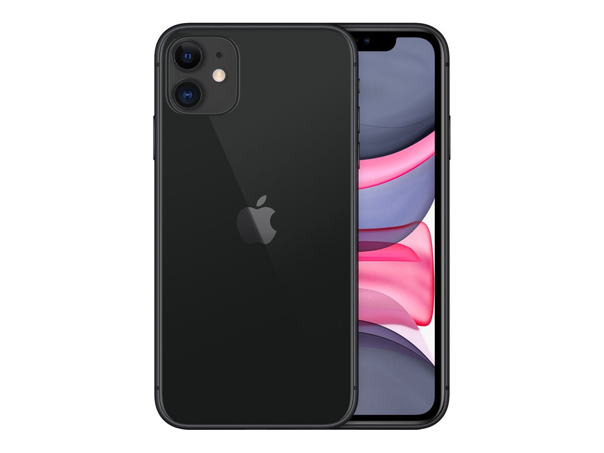 Apple iPhone 11  5.8" Unlocked for All CDMA and GSM 128Gb-Black Silicone Case - Space Gray Renewed