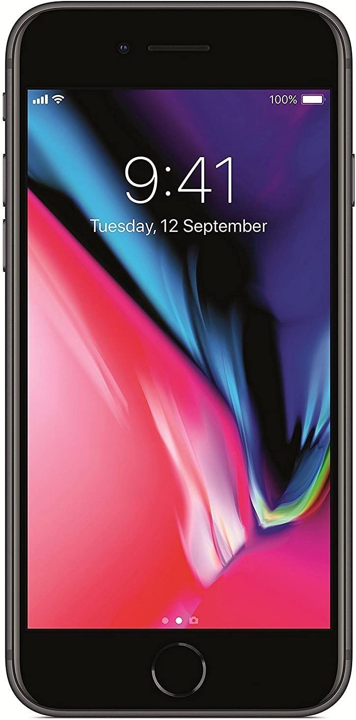 APPLE IPHONE 8 64GB UNLOCKED SMARTPHONE-BLK  Refurbished with Charger