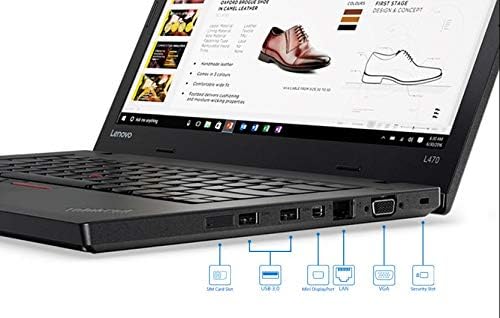 Lenovo ThinkPad L470 14" Laptop Computer, Intel Core i5-7200U, 8GB RAM, 256GB SSD, Intel HD Graphics 520, Windows 10 Pro (Renewed), best deal on Lenovo L470 thinkpad