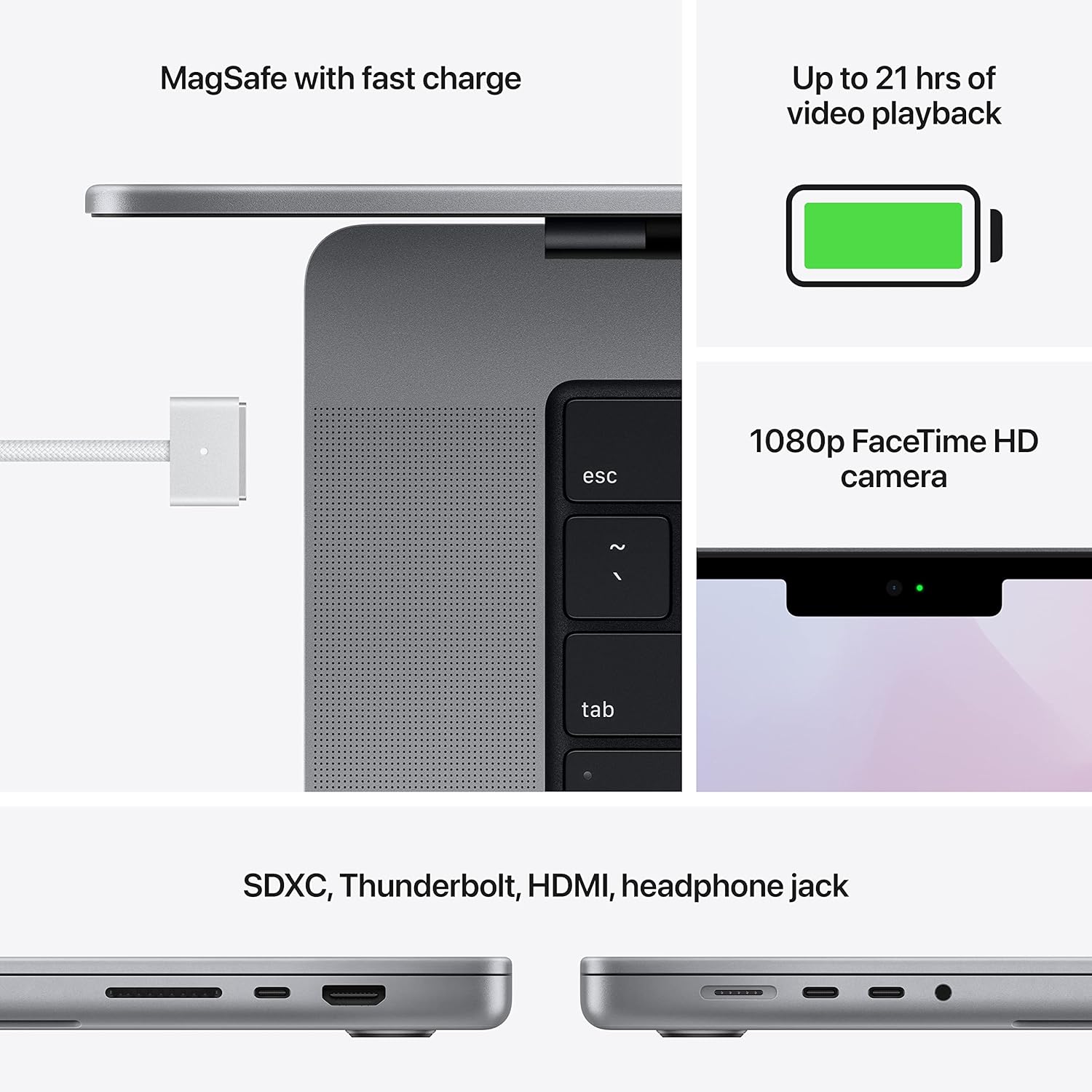 Refurbished (Good) - Apple MacBook Pro 16" (2021) - Space Grey (Apple M1 Pro Chip / 512GB SSD / 32GB RAM) - English