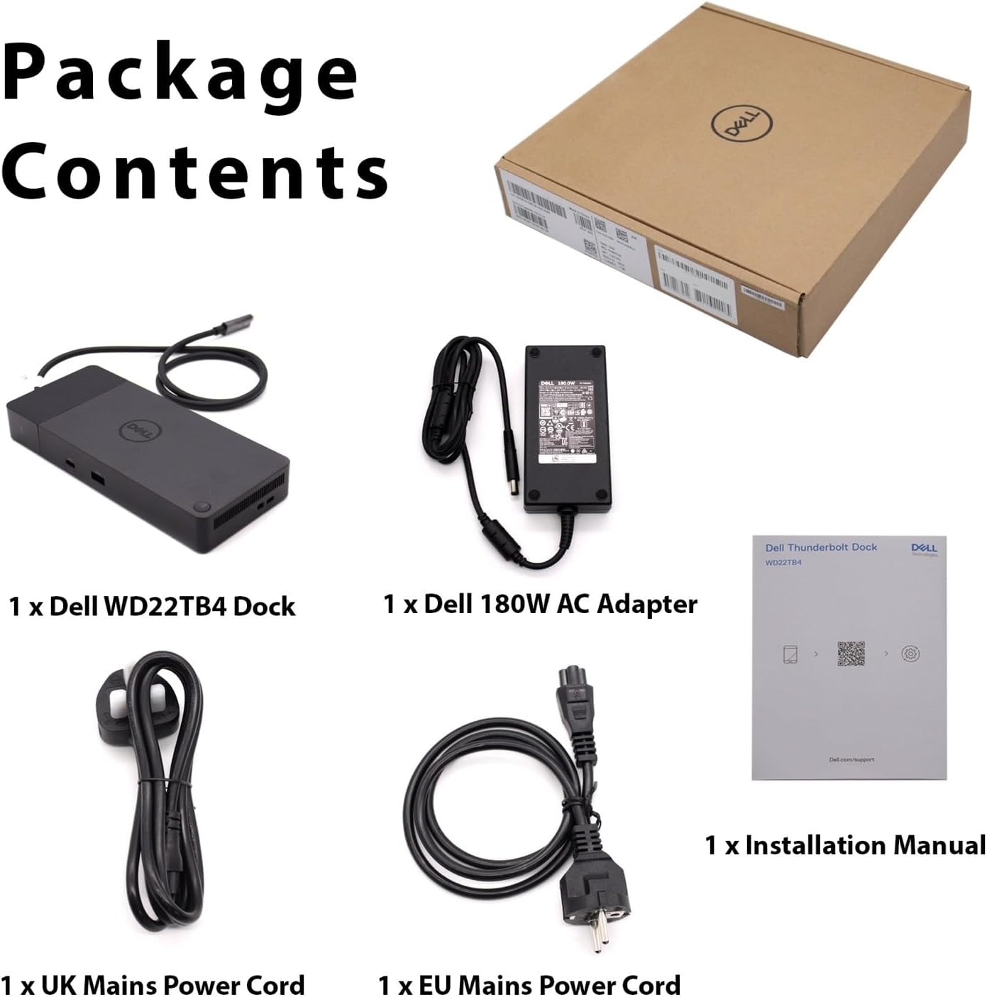 DELL Thunderbolt Docking Station WD22TB4 - HDMI, DP, GigE - 10/100