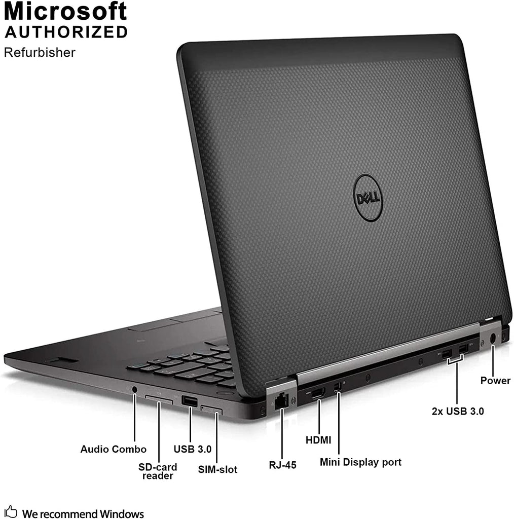 Dell Latitude E7470 14 inches Laptop, Core i7-6600U 2.6GHz, 16GB