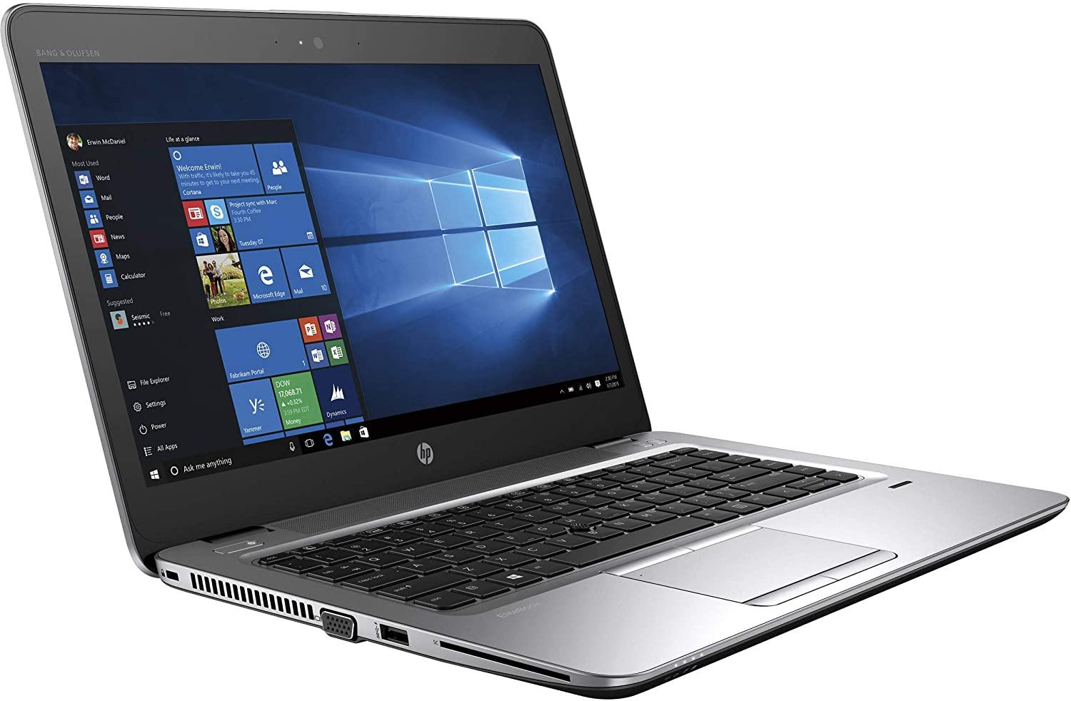 HP EliteBook 840 G4 14" HD Laptop, Core i5-7300U 2.6GHz, 16GB RAM, 256GB Solid State Drive, Windows 10 Pro 64Bit, Webcam (Renewed) - Atlas Computers & Electronics 