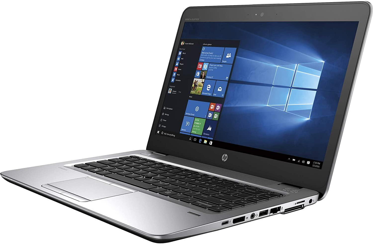 HP EliteBook 840 G4 14" HD Laptop, Core i5-7300U 2.6GHz, 16GB RAM, 256GB Solid State Drive, Windows 10 Pro 64Bit, Webcam (Renewed) - Atlas Computers & Electronics 