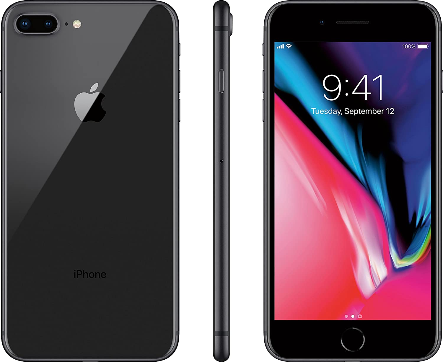 Copy of APPLE iPhone 8 Plus 256GB A1897 UNLOCKED SMARTPHONE-BLK  Refurbished with Charger - Atlas Computers & Electronics 