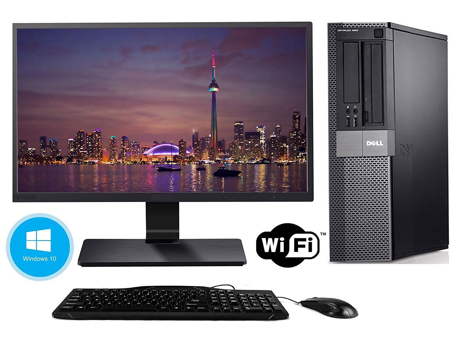 Dell Optiplex 990 Desktop + 22 Inch Dell Monitor~Windows 10 64 Bit ~ Keyboard~Mouse~WiFi Refurbished