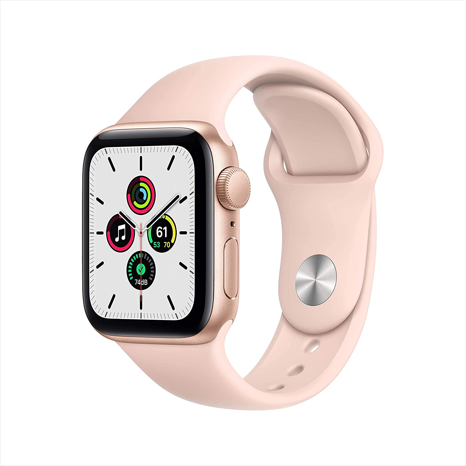 Apple Watch SE (GPS, 40mm) - Gold Aluminum Case with Pink Sand Sport Band (Renewed) Apple Watch SE (GPS, 40mm) - Gold Aluminum Case with Pink Sand Sport Band (Renewed)