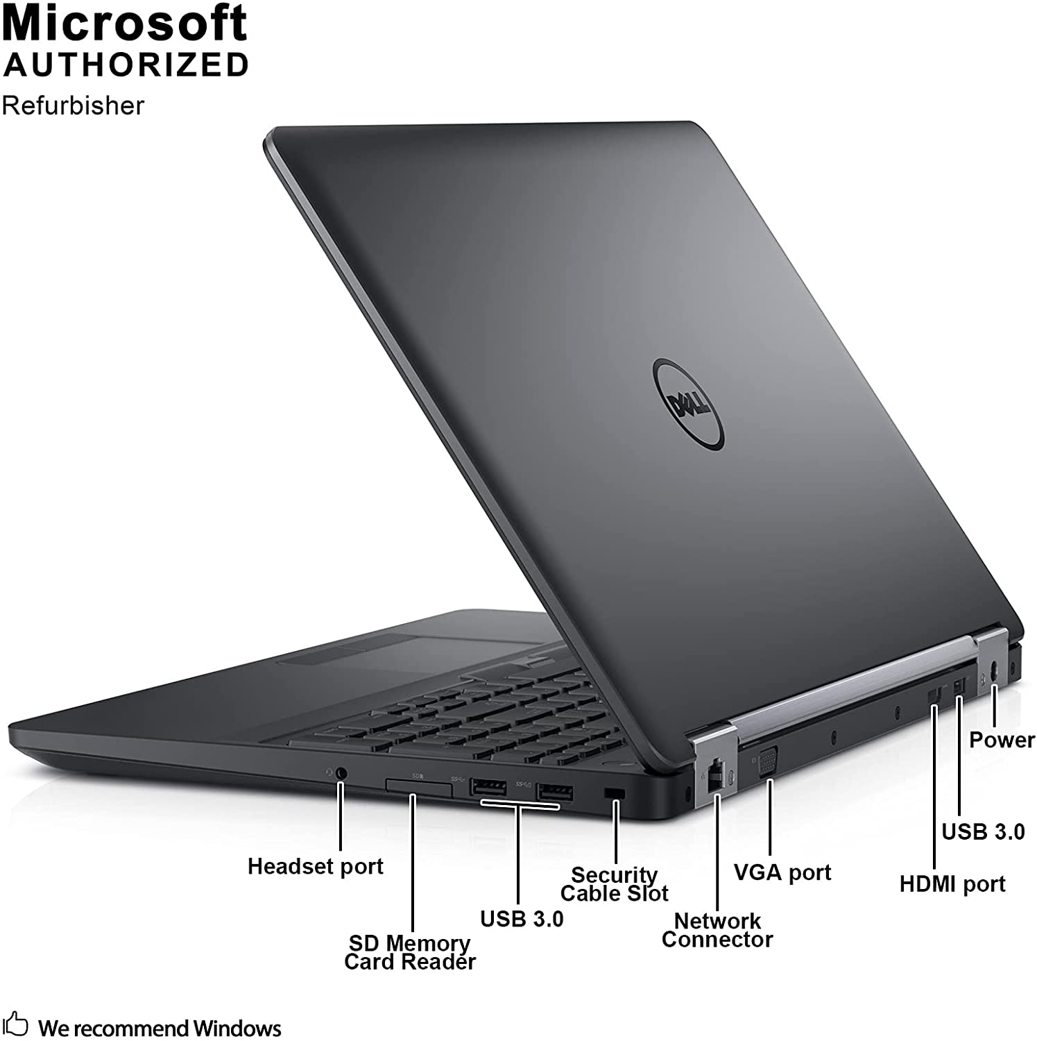 Dell Latitude E5570 16-Inch LED Notebook (Intel Core i5-6300U) 2.30 GHz, 8GB Memory,256GB SSD