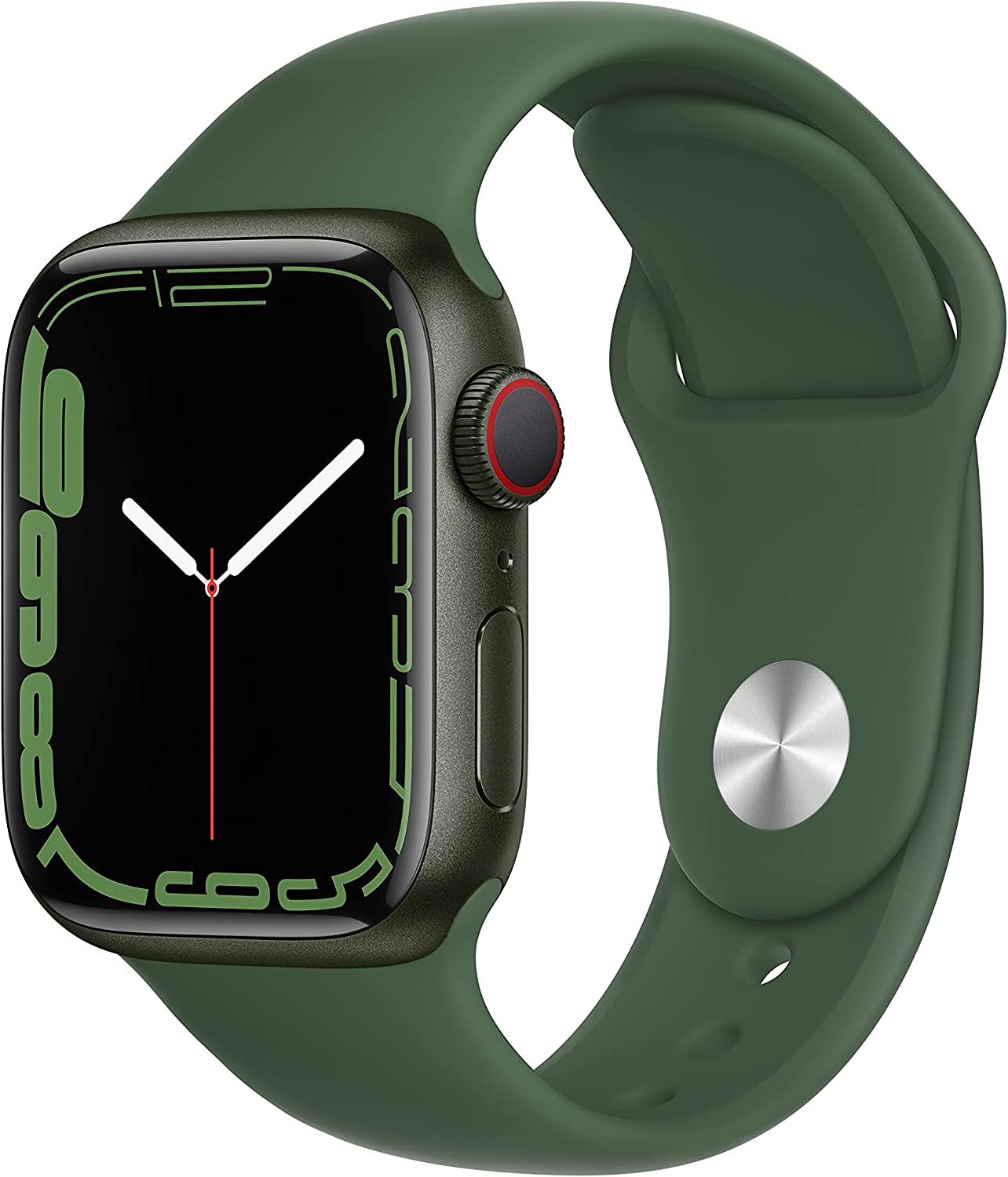 Apple Watch Series 7 41mm Gps + Cellular Aluminum Green + Clover Sport Band 32gb WS1