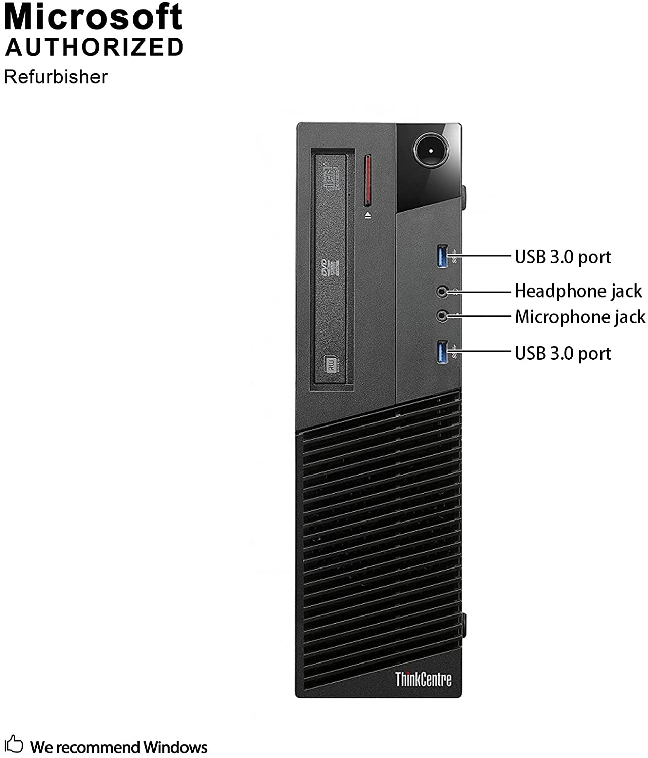 Lenovo ThinkCentre M83 SFF intel core i54570@3.2GHz 8GB RAM 256GB SSD Win10Pro WiFi  19" Mon Refurb