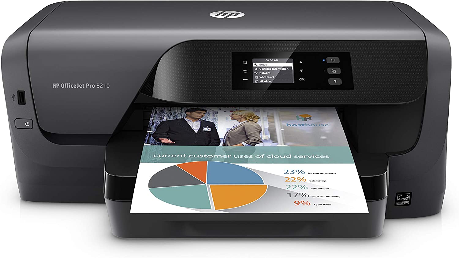 HP OfficeJet Pro 8210 Wireless Color Printer, HP Instant Ink Ready (D9L64A#B1H)