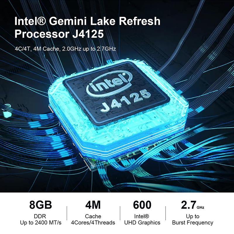 15.6 Inch Laptop Quad Core DDR 8GB RAM 512GB 1TB ROM for Intel Celeron J4125 Windows 10 Pro Computer Bluetooth Backlit keyboard