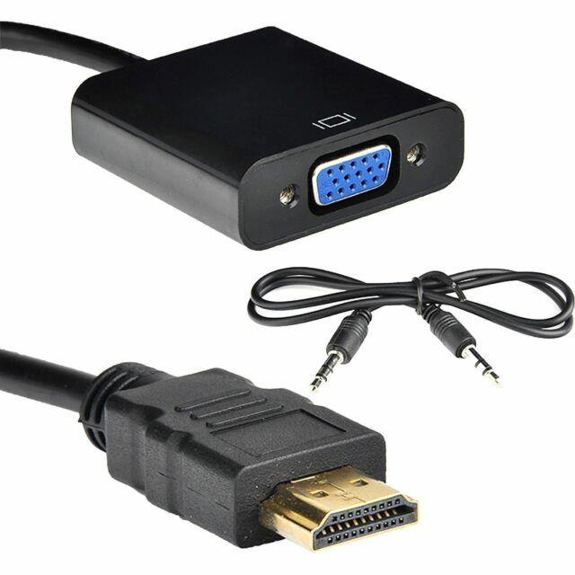 HDMI To VGA Cable Adapter Converter 1080P Video Cable + Audio For Computer - Brand-new - Atlas Computers & Electronics 