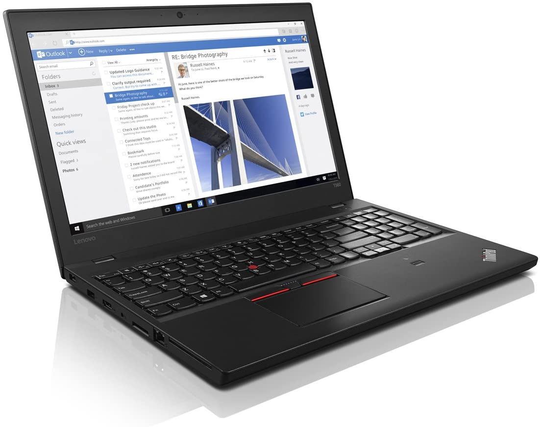 Lenovo ThinkPad T560 Notebook Laptop 15.6 FHD Display / Intel Core i5-6300U 2.4Ghz / 8GB RAM / 256GB SSD / Windows 10 Pro / Black (Renewed)