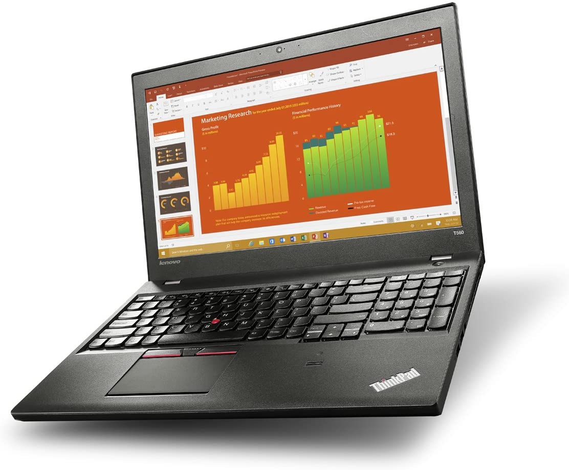 Lenovo ThinkPad T560 Notebook Laptop 15.6 FHD Display / Intel Core i5-6300U 2.4Ghz / 8GB RAM / 256GB SSD / Windows 10 Pro / Black (Renewed)