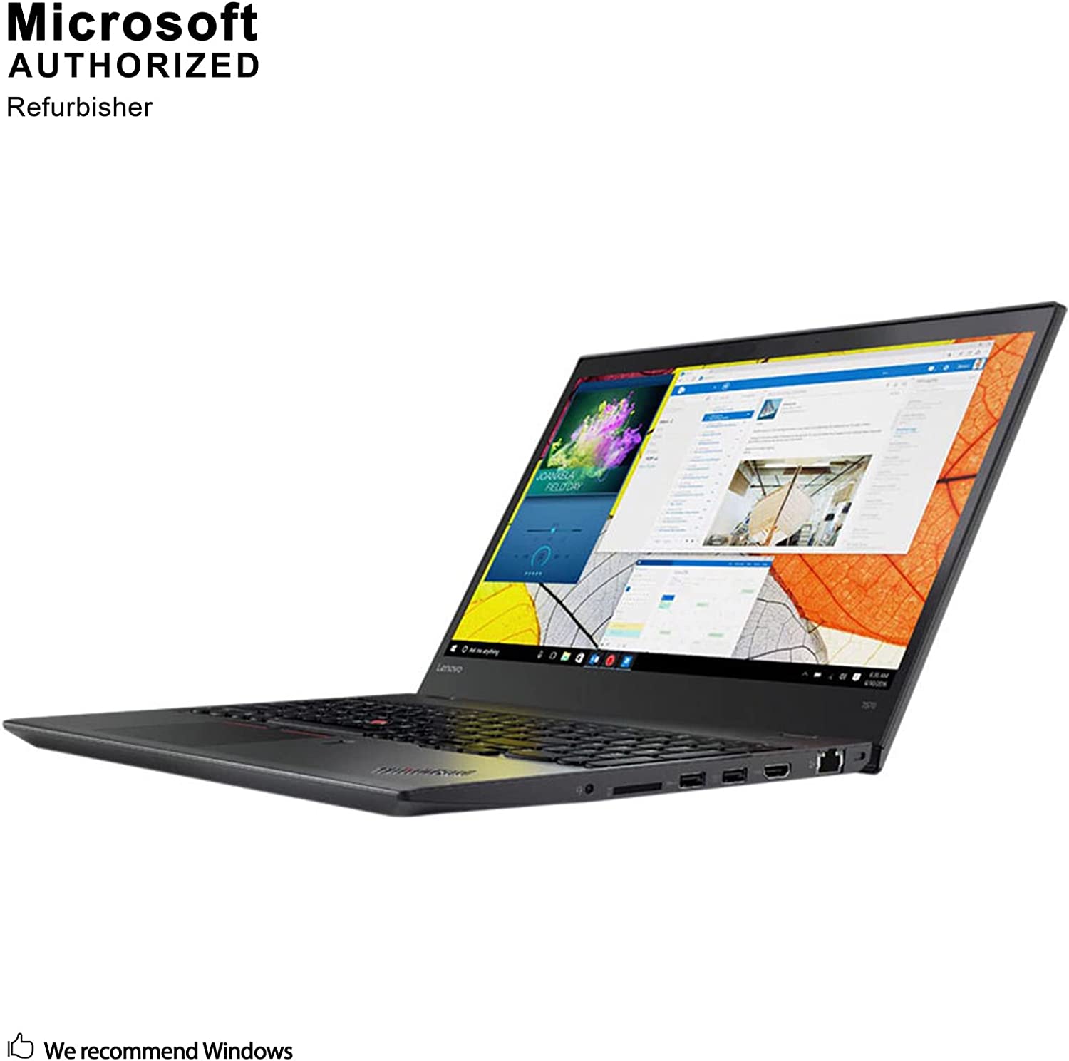 Lenovo ThinkPad T570 Intel Core i5-6300U 3.0GHz, 8GB RAM, 256GB SSD,  WiFi, Bluetooth 4.1, Win10 Pro(Renewed)